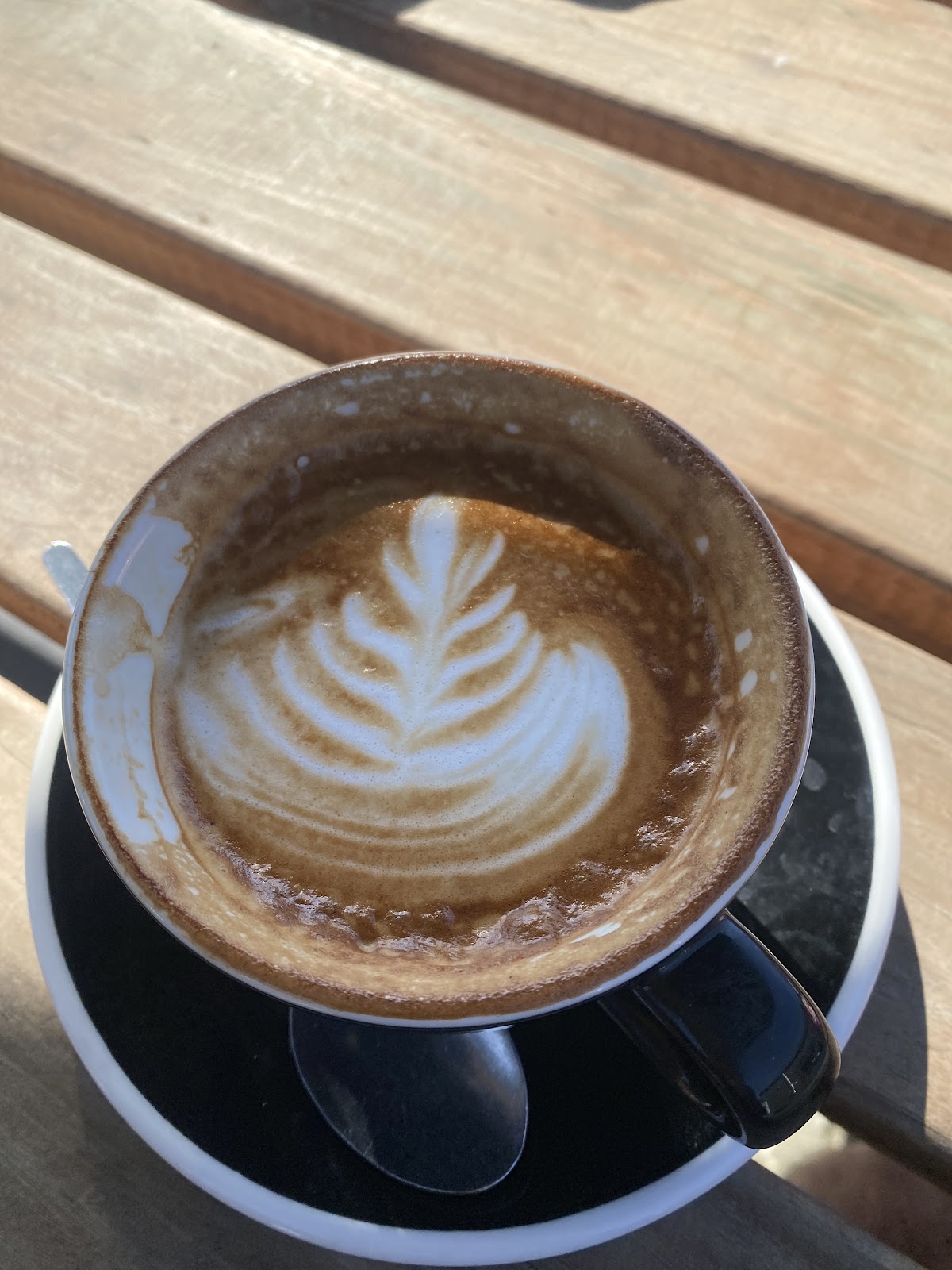 Flat white with latte art